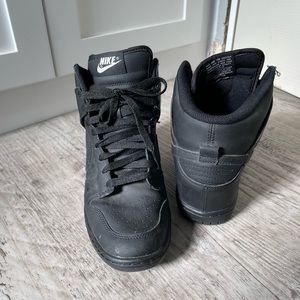 Nike Dunk Sky Hi, all black, size 8, excellent condition